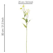 Produkt Sztuczny kwiat Gloriosa, biały i żółty, elegancka gałązka kwitnąca do dekoracji, 80 cm, 3 sztuki