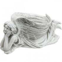 Produkt Anioł nagrobny z miską na rośliny Anioł do kąpieli dla ptaków leżący 39×18×18cm