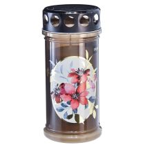 Produkt Znicze grobowe brązowe znicze kwiaty Ø7,5cm wys.16,5cm 6 szt.