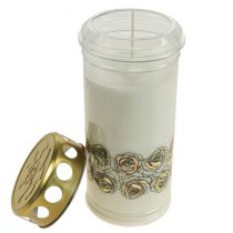 Produkt Świece nagrobne białe róże lampka żałobna lampka pamiątkowa Ø7cm W18cm 90h 2szt