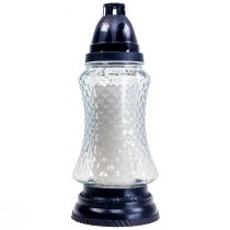 Szklany wazon nagrobny retro latarnia nagrobna przezroczysta Ø11cm W26,5cm