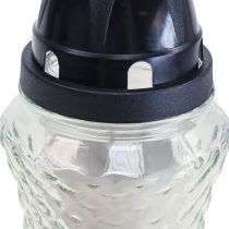 Szklany wazon nagrobny retro latarnia nagrobna przezroczysta Ø11cm W26,5cm