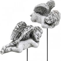 Produkt Dekoracja nagrobna ozdobna zatyczka aniołek na grób aniołek na patyku 6cm 4 sztuki