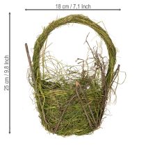 Produkt Koszyk wielkanocny, naturalny wzór, ręcznie robiony koszyk do świątecznej dekoracji domu, 25 cm