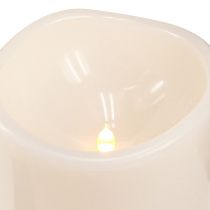Produkt Duża świeca LED z timerem na zewnątrz, ciepła biel Ø12,5cm W20cm 2szt