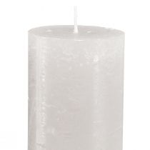 Produkt Świece kijowe duże jasnoszare jednokolorowe 50x300mm 4 szt