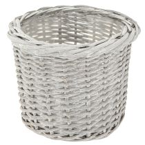 Produkt Duży kosz na rośliny z folią biało-szarą Ø43/34/28cm zestaw 3 szt.