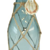 Produkt Szklana butelka jasnoniebieska micro LED Fairy Lights morska wys. 28cm 2szt