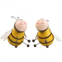 Produkt Dekoracja wisząca dekoracja pszczoły deco wieszak drewno metal 9,5cm 2szt