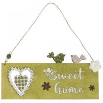 Produkt Dekoracja okienna, dekoracja wisząca, drewniany napis „Sweet Home”, 25 cm, 2 sztuki