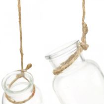 Produkt Wisząca dekoracja drewnianego okna, wiszące wazony szklane L48cm W53cm