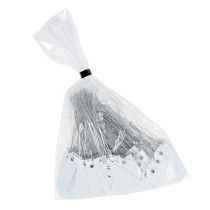 Produkt Białe zawieszki 18x60mm z metalowym drutem, odporne na warunki atmosferyczne, idealne do florystyki i etykietowania prezentów, 250 sztuk