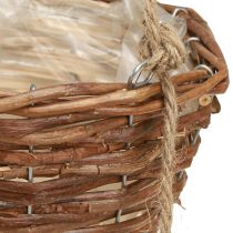 Produkt Kosz wiszący na kwiaty 2 koszyki drewno naturalne Ø20cm/26cm