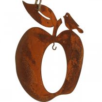 Deco wieszak metalowy jabłko gruszka dekoracja patyna 23/24cm 2szt