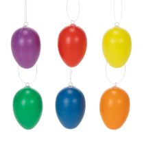 Produkt Ozdoby wielkanocne w kształcie jajek do wiosennej dekoracji domu lub ogrodu. Kolorowe elementy dekoracyjne, 6 cm, 24 sztuki.
