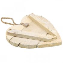 Produkt Serce z drewna, ozdobne serce do zawieszenia, serce deco białe 20cm