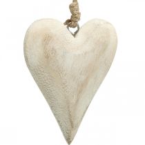 Serce z drewna, ozdobne serce do zawieszenia, ozdoba serca wys.13cm 4szt