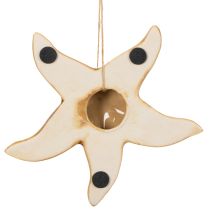 Produkt Ceramiczna dekoracja w kształcie rozgwiazdy do zawieszenia, w morskim stylu, letnia ozdoba do domu, 12 cm, 2 sztuki