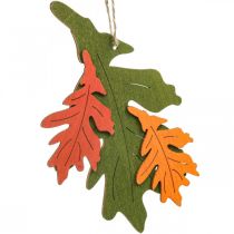 Jesienna zawieszka dekoracyjna drewno liście liść dębu 17cm 6szt