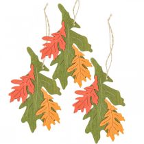 Jesienna zawieszka dekoracyjna drewno liście liść dębu 17cm 6szt