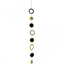 Dekoracja świąteczna wisząca dekoracja złota czarna L124cm 8 elementów