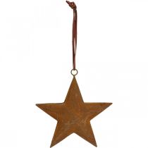 Wisiorek bożonarodzeniowy gwiazda metalowa gwiazda o wyglądzie rdzy W13,5 cm
