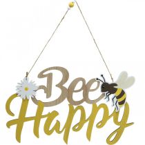 Produkt Ozdobny znak pszczółka „Bee Happy” letnia dekoracja drewniana 31×18cm 2szt