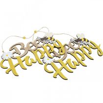 Produkt Ozdobny znak pszczółka „Bee Happy” letnia dekoracja drewniana 31×18cm 2szt