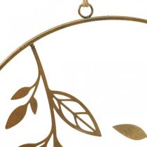 Dekoracja ścienna metalowa ozdoba na wiszące gałęzie złota Ø38cm