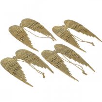 Produkt Zawieszka dekoracyjna Angel Wings Świąteczna złota 14,5×9cm 4 szt