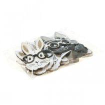 Produkt Drewniana zawieszka królik z okularami brokat marchewka 4×7,5cm 9szt