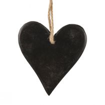 Produkt Dekoracja wisząca Łupkowe serce Ozdobne serca czarne 10,5cm 4szt