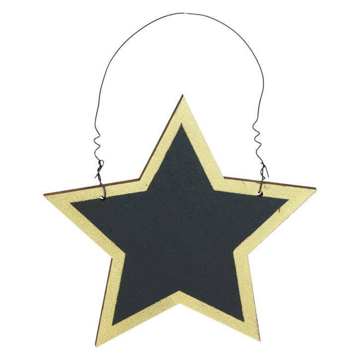 Produkt Drewniane gwiazdki ozdobne z czarnego złota Świąteczne Ø15cm 8 szt