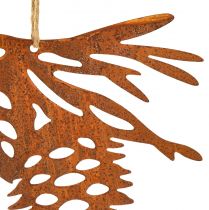Produkt Dekoracja wisząca metalowa rdzawa dekoracja w kształcie szyszek patyna 21,5x19cm