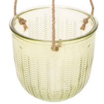 Produkt Doniczka szklana wisząca, dekoracyjna doniczka szklana, styl retro, zielono-brązowa, 14,5 cm, 2 sztuki