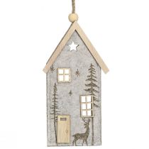 Produkt Domek do zawieszenia Świąteczna dekoracja filcowa beżowa 15cm 6 szt