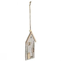 Produkt Dekoracja świąteczna domki z filcu, beż, 15 cm, zestaw 6 szt.
