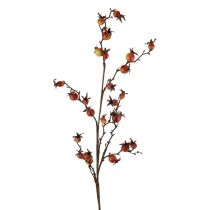 Produkt Gałązka dzikiej róży Żółto-pomarańczowa Sztuczna dekoracja z gałęzi dzikiej róży dł. 95 cm
