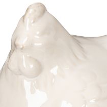 Produkt Figurka kurczaka, błyszcząca, szkliwiona, do nowoczesnego wystroju wnętrz, 17 cm, 2 sztuki