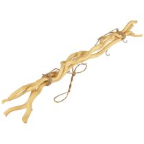 Produkt Drewniany wieszak na ubrania w stylu boho, dekoracja ścienna do wszechstronnego zastosowania