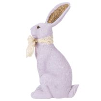 Produkt Dekoracyjna figurka zajączka wielkanocnego z kokardą do stylowej dekoracji wielkanocnej w domu, 27 cm