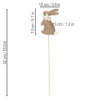 Produkt Dekoracyjna figurka w kształcie zajączka wielkanocnego, idealna do wiosennych dekoracji i sezonowych akcentów, 42 cm, 8 sztuk