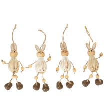 Produkt Zajączek wielkanocny, ozdoby wiszące na świąteczną dekorację wielkanocną, 12 cm, 4 sztuki