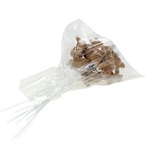 Produkt Króliczek flokowany na drucie brązowy 4cm - 6cm 12 szt