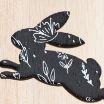 Produkt Drewniane pisanki do powieszenia, białe i czarne, 10 cm, 6 sztuk