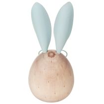 Produkt Drewniane figurki dekoracyjne w kształcie królików z pyszczkami, idealne do zabawnych dekoracji stołów i półek, 14 cm, 3 sztuki