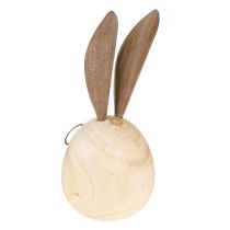 Produkt Dekoracyjny królik wykonany z drewna i metalu, z zabawnym wzorem, przyciągający wzrok, 19 cm, 2 sztuki