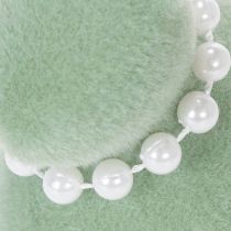 Produkt Dekoracja wielkanocna w kształcie zajączka z naszyjnikiem perłowym, zajączek do salonu i na stół wielkanocny, 13 cm, 3 sztuki