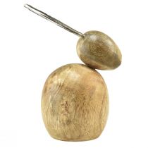 Produkt Dekoracja króliczków drewno metal srebrny Wielkanoc 12,5x14x16,5cm