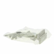 Produkt Królik z narzędziami ogrodowymi, białe drewno, wys. 28/30,5 cm, zestaw 2 szt